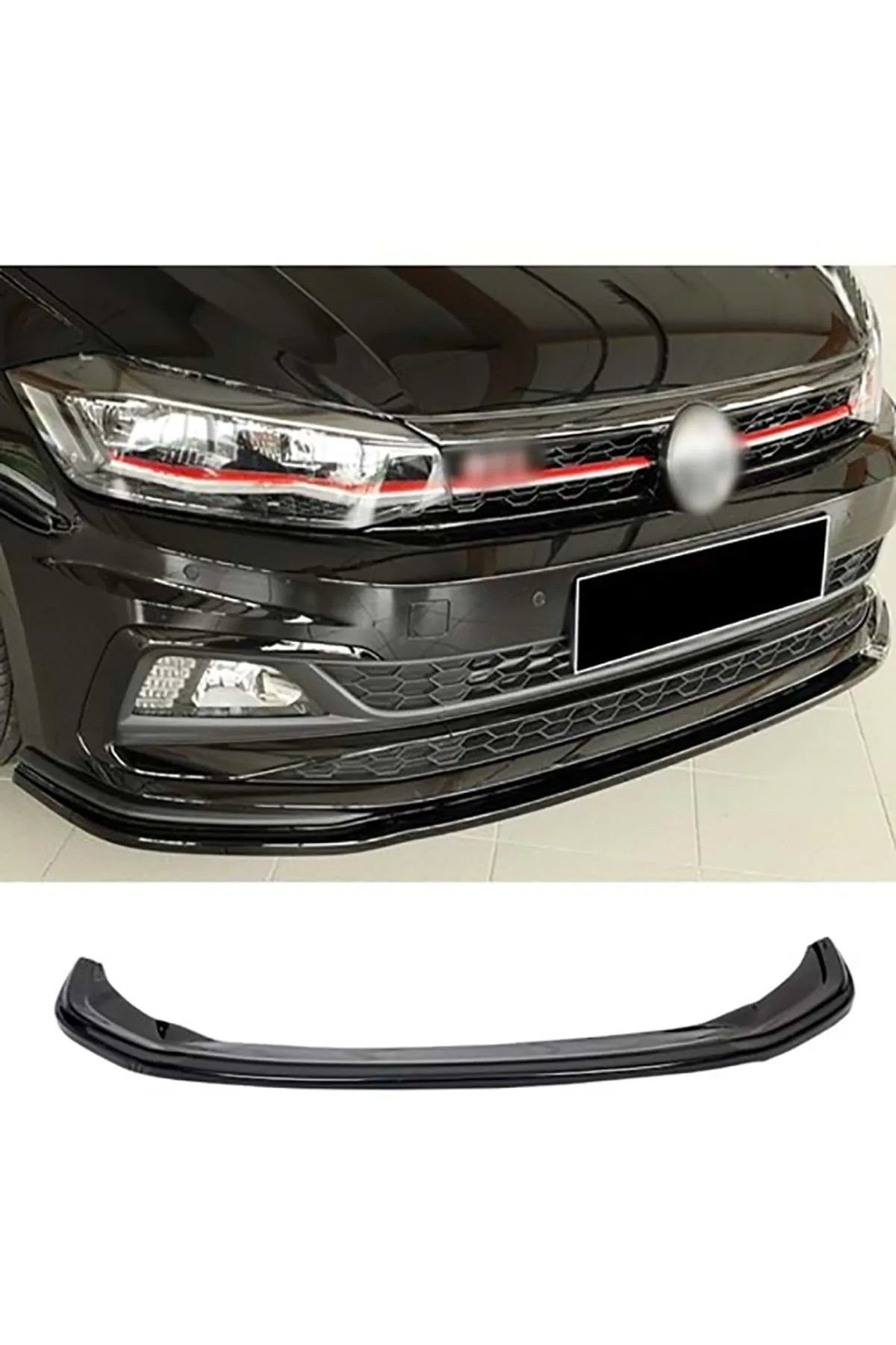 Volkswagen Polo Mk6 R-line-Gti Tampon Uyumlu Max Model Lip Piano Black