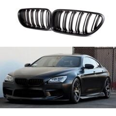 BMW 6 SERİSİ F06  M6 ÇİFT TIRNAK BÖBREK  2012 2018  PARLAK SİYAH