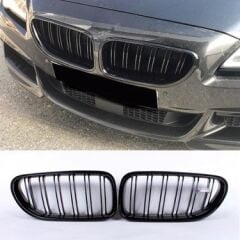 BMW 6 SERİSİ F06  M6 ÇİFT TIRNAK BÖBREK  2012 2018  PARLAK SİYAH