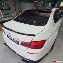 BMW 5 Serisi F10 Cam Üstü Yarasa Spoiler, Parlak Siyah Boyalı, M4 Cam üstü Spoyler Piano Black, RS