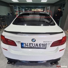 BMW 5 Serisi F10 Cam Üstü Yarasa Spoiler, Parlak Siyah Boyalı, M4 Cam üstü Spoyler Piano Black, RS