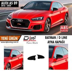 Audi A4 B9 2016-2021/A5 B9 2016-2020 Yarasa Ayna Kapak Parlak Siyah