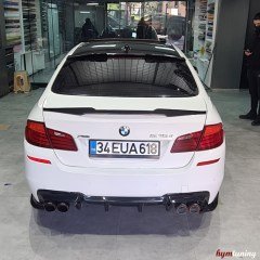 BMW 5 Serisi F10 M4 Spoiler Parlak Siyah, 5.20 5.25 5.30 5.35 5.40 5.50 Yarasa Spoyler Piano Black