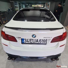 BMW 5 Serisi F10 M4 Spoiler Parlak Siyah, 5.20 5.25 5.30 5.35 5.40 5.50 Yarasa Spoyler Piano Black