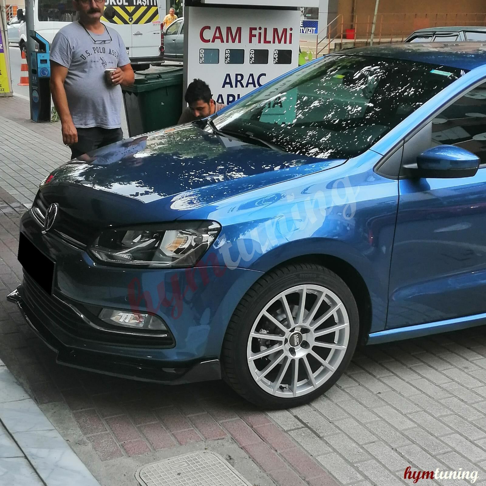 VW Polo Mk5 3 Parça Lip 2008 2017, Parlak Siyah ABS Plastik Votex Kulaklı Model