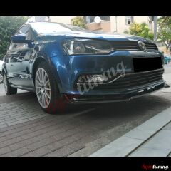VW Polo Mk5 3 Parça Lip 2008 2017, Parlak Siyah ABS Plastik Votex Kulaklı Model