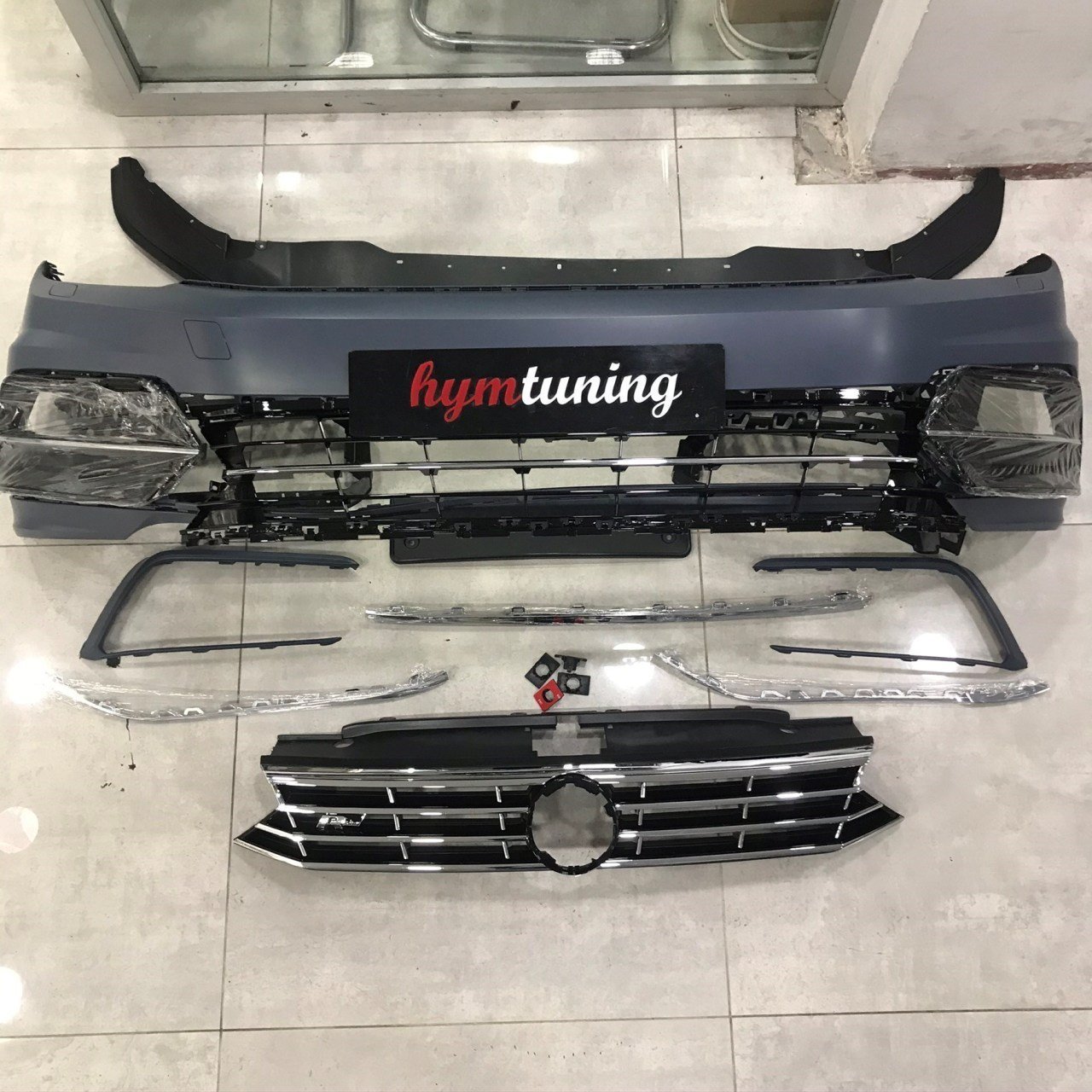 passat b8 r line ön tampon + panjur seti  2015-2019 arası uyumlu full dolu