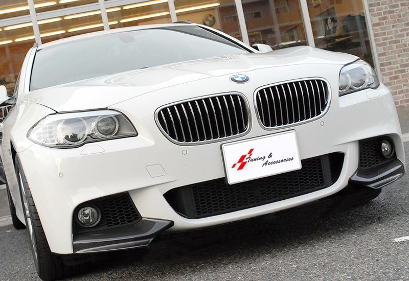 BMW F10 Ön Tampon Flap Seti M Performance, Piano Black, Sağ Sol Takım, Piano Black, M TECH UYUMLU