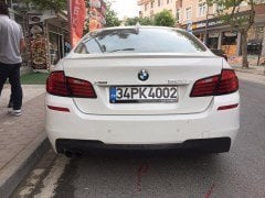 BMW 5 Serisi Spoiler, İnce M5 Tip, Boyasız ABS Plastik, 5.20, 5.25, 5.30, 5.40, 5.50 Bagaj Çıtası