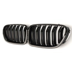 BMW 5 SERİSİ F10 PANJUR M5 PARLAK SİYAH ÖN BÖBREK PANJUR GRİLLE, F10 Çift Tırnak Panjur