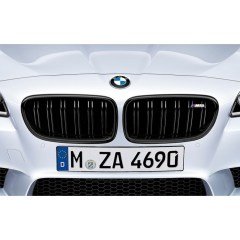 BMW 5 SERİSİ F10 PANJUR M5 PARLAK SİYAH ÖN BÖBREK PANJUR GRİLLE, F10 Çift Tırnak Panjur