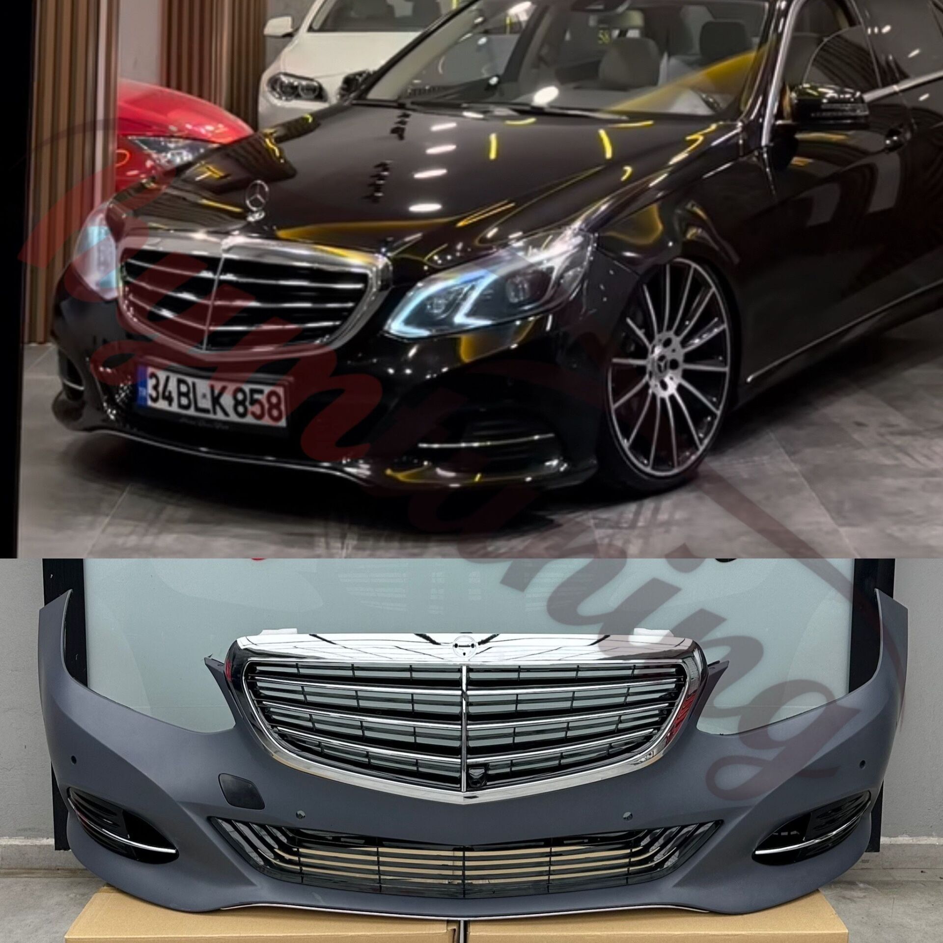 MERCEDES E SERİSİ W212  EXCLUSIVE ÖN TAMPON + PANJUR  2013 2016