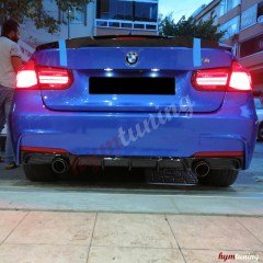 BMW 3 Serisi F30 M4 Yarasa Spoiler, Soft Model Parlak Siyah piano black