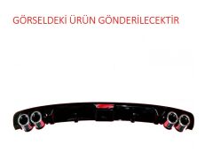 Egzoz Görünümlü Universal Difüzör 4 Çıkışlı Komple Parlak Siyah, UNBR