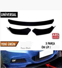 Universal Tampon Eki Ön Lip Brabus 3 Parça Piano Black Her Araca Uyumlu