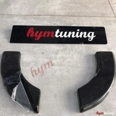 seat leon  mk3 aero tampon flap seti sağ + sol parlak siyah, abs plastik, piano black c tipi köşelik