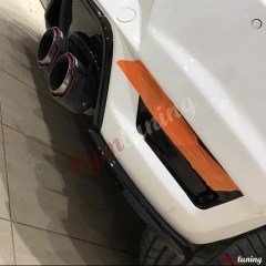seat leon  mk3 aero tampon flap seti sağ + sol parlak siyah, abs plastik, piano black c tipi köşelik