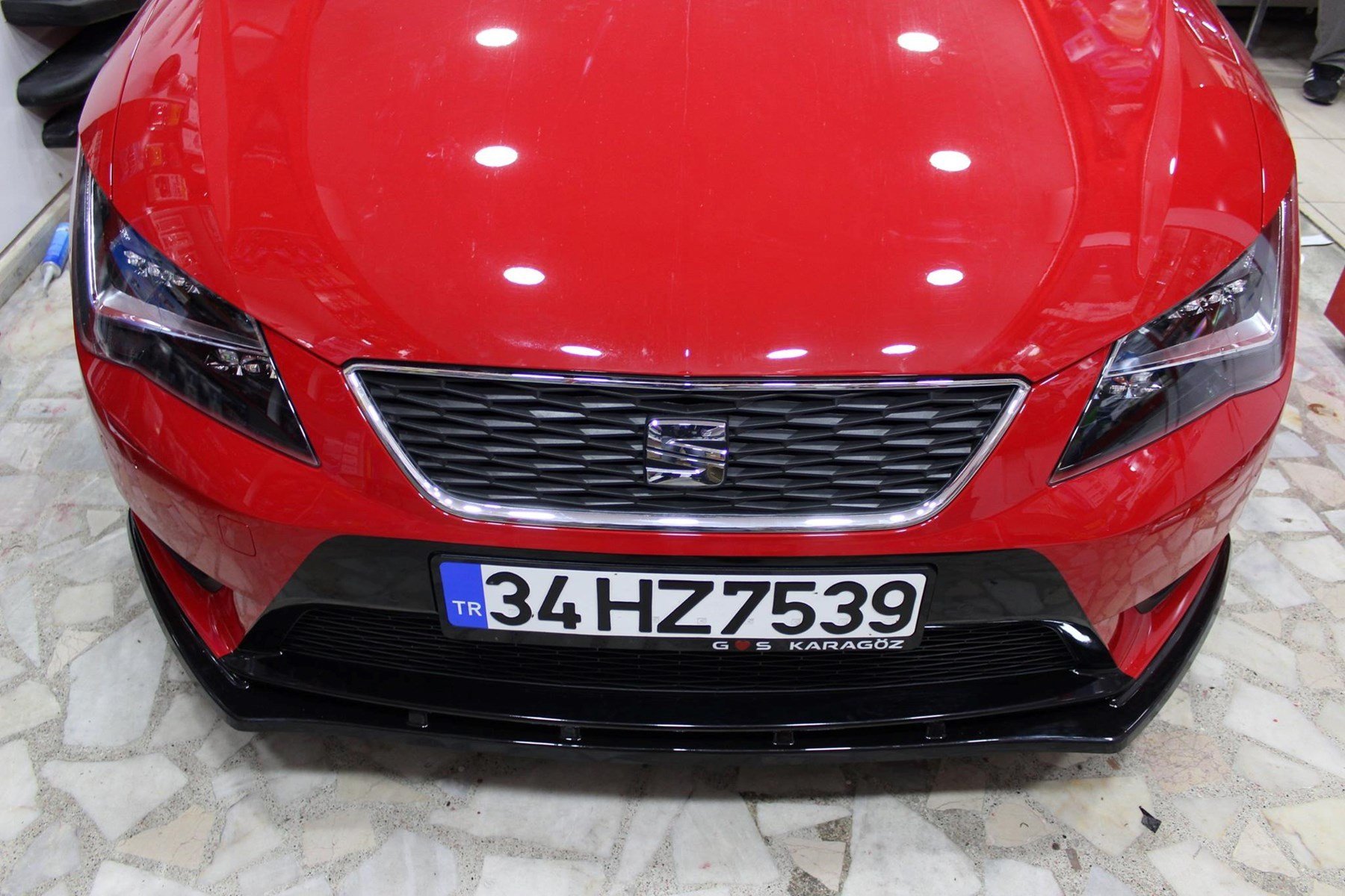 Seat Leon Mk 3 2013-2016 Basic Lip Parlak Siyah, Ön lip Piano Black Leon Mk3