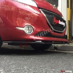 Peugeot 208 3 parça Lip, Parlak Siyah, Piano Black, Ön Tampon Altı Lip