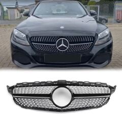 MERCEDES C SERİSİ W205 DIAMOND PANJUR 2015 2018 KROM + SİYAH KROM ÇITALI