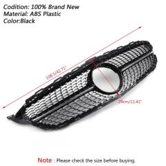 MERCEDES C SERİSİ W205 DIAMOND PANJUR 2015 2018 KROM + SİYAH KROM ÇITALI