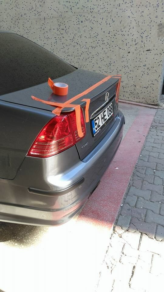 Honda Civic Vtec 2 Spoiler, ABS Plastik Boyasız, 2001-2005 Spoyler