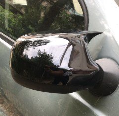 Dacia Sandero Stepway Yarasa Ayna Kapak, ABS Plastik, Yapıştırma Piano Black Parlak Siyah