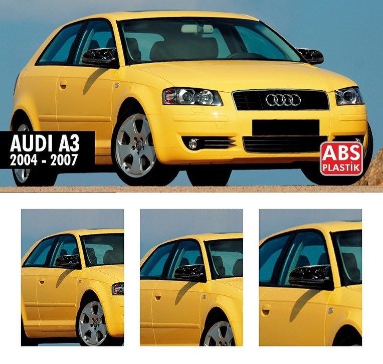 Audi A3 8P M4 Yarasa Ayna Kapağı Piano Black Makyajsız 2003 2008