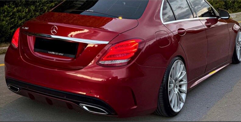 MERCEDES C SERİSİ W205 AMG DİFÜZÖR MAKYAJSIZ GÖRÜNÜM 2015 2021