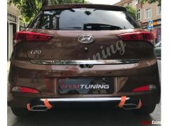Hyundai İ20 difüzör arka tampon eki egzoz görünümlü düfüzör