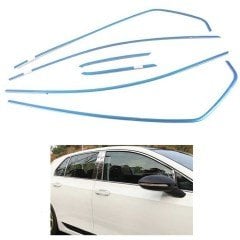 Volkswagen Golf 8 Cam Nikelatı Üst (6 Parça), Üst Takım Sağ Sol, Paslanmaz Çelik