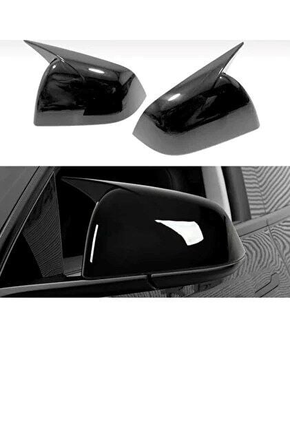 Tesla Model Y Parlak Siyah Piano Black Yarasa Ayna Batman