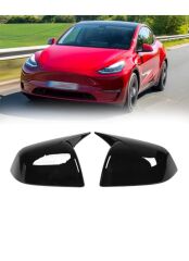 Tesla Model Y Parlak Siyah Piano Black Yarasa Ayna Batman
