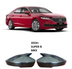 Skoda Super b B9 2024+ Yarasa Ayna Kapak Superb Sağ Sol Takım Parlak Siyah