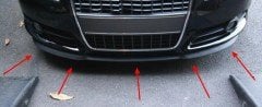 3 Parça Cupra Lip, Universal, Kırılmaz Esnek Plastik, Desenli Mat Siyah, Bir çok araca uyumludur