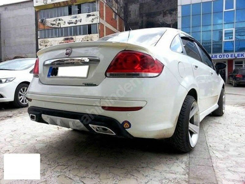 fiat linea bagaj üstü spoyler spoiler 3 parça beyaz boyalı
