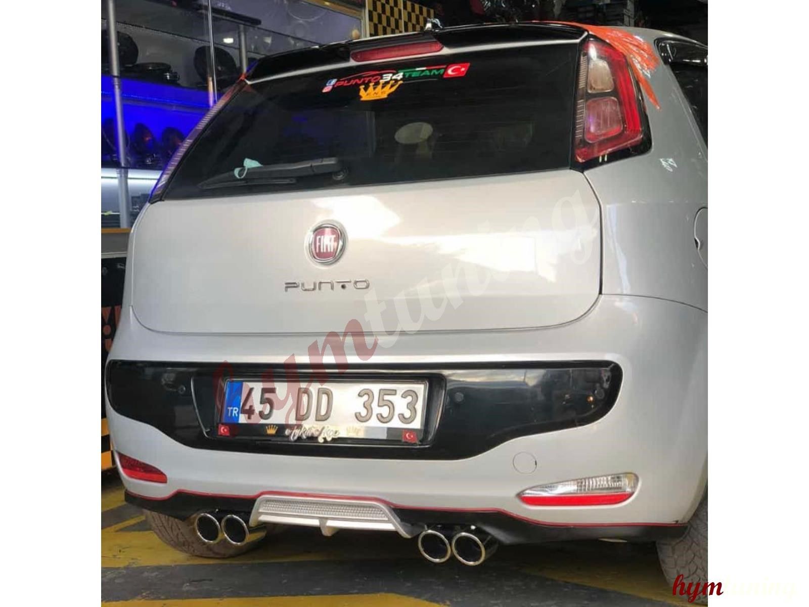 Fiat Punto 4 Çıkışlı Egzoz Görünümlü Birebir Uyumlu Difüzör