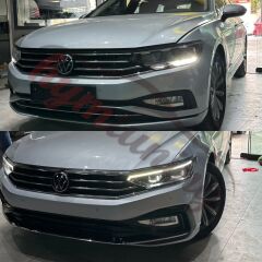 Passat b8.5 rline dönüşüm seti  2019 - 2024 uyumlu bodykit far stop