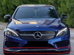 MERCEDES C SERİSİ W205   AMG ÖN TAMPON PLASTİĞİ 3LÜ SET  2015 2018 PARLAK SİYAH