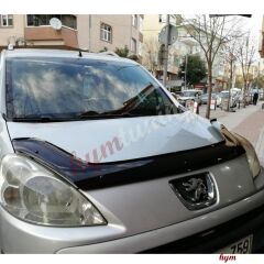 Peugeot Partner 2 Tepee Kaput Rüzgarlığı/Berlingo 2009, Parlak Siyah, 2009-2015