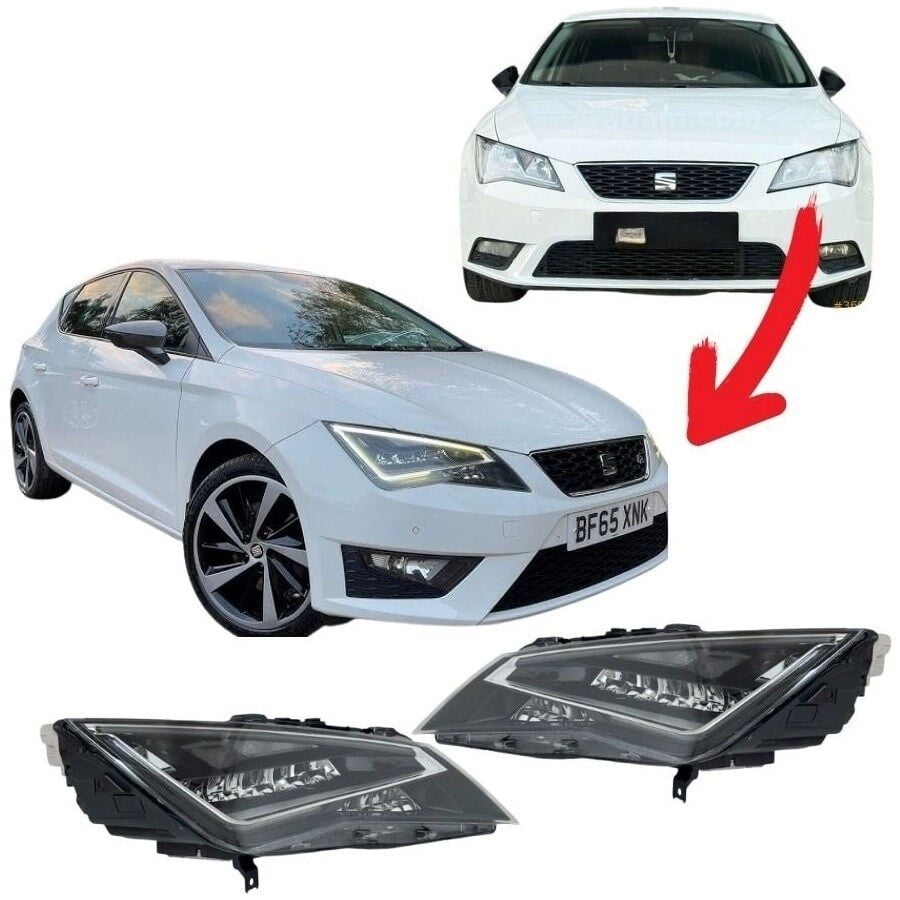 Seat Leon Mk3 Sağ Sol Far Full LED 2013-2017 Tak Çalıştır
