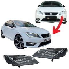 Seat Leon Mk3 Sağ Sol Far Full LED 2013-2017 Tak Çalıştır