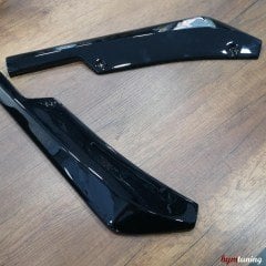 Universal Arka Tampon Flap Seti, Arka Tampon Başlığı, Piano Black, Parlak Siyah, ABS Plastik
