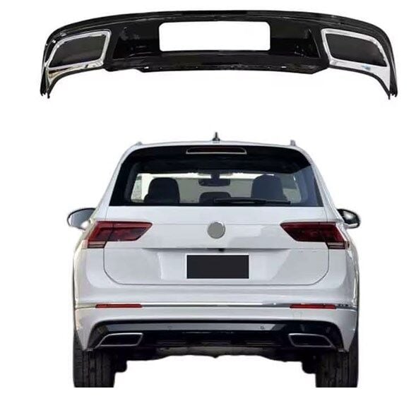 VW TiGUAN  RLiNE ARKA TAMPON DİFÜZÖR 2016 2020 PARLAK SİYAH