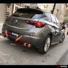 Opel Astra K OPC Difüzör 2015, Parlak Siyah, SAhte Egzoz Görünüm