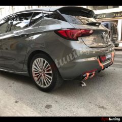 Opel Astra K OPC Difüzör 2015, Parlak Siyah, SAhte Egzoz Görünüm