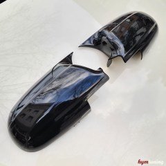 Honda Civic 1996 2000 Yarasa Ayna Kapağı, Parlak Siyah, ABS Plastik, Piano Black Yapıştırma, Sağ+Sol