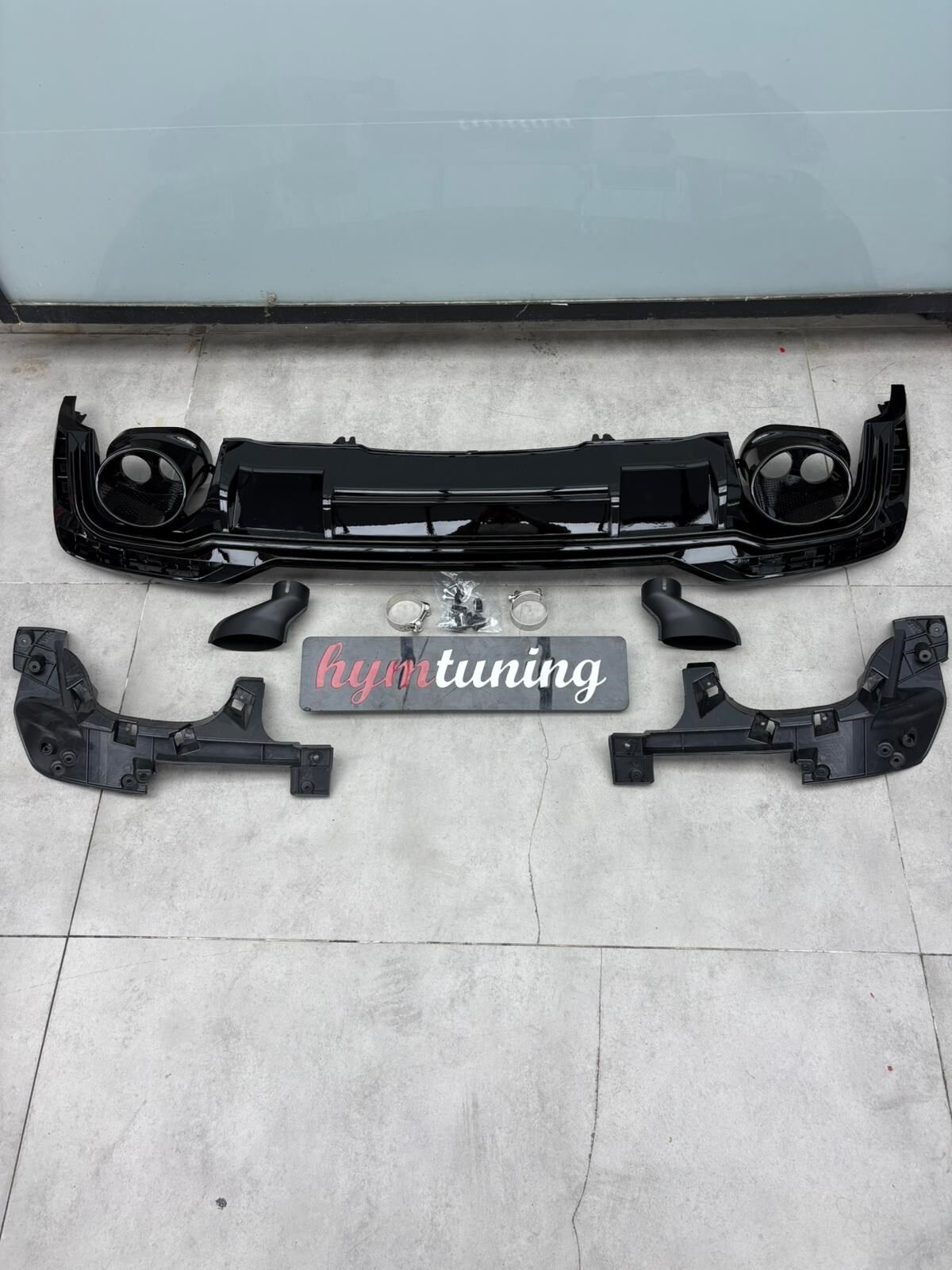 AUDI A4 RS4 DİFÜZÖR 2021+ NORMAL TAMPON UYUMLU DİFÜZÖR EGZOZ SET