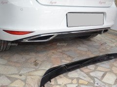 Golf 7 Difüzör, 7.5 Görünüm, Krom Egzozlu Difüzör, Parlak Siyah, 2013 2017 Uyumlu