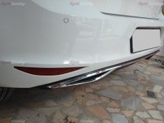Golf 7 Difüzör, 7.5 Görünüm, Krom Egzozlu Difüzör, Parlak Siyah, 2013 2017 Uyumlu